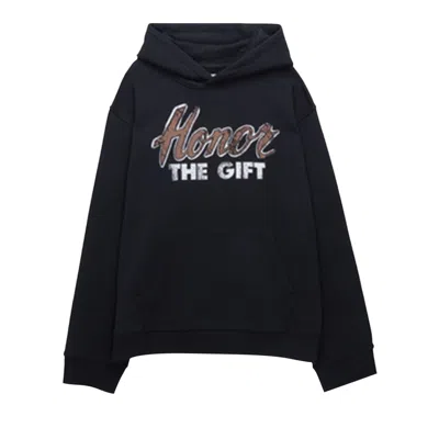 Pre-owned Honor The Gift Heart & Pride Hoodie 'black' | Men's Size L