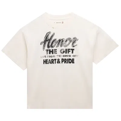 Pre-owned Honor The Gift Heart & Pride Tee 'bone' | Cream | Men's Size L