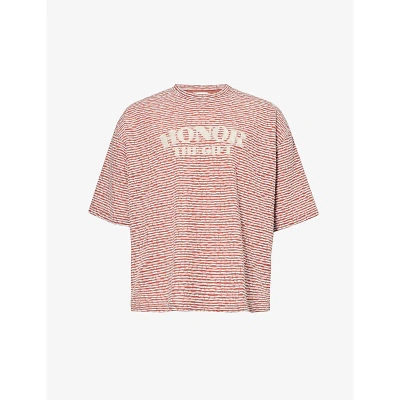 Honor The Gift Mens Brick High Stripe Graphic-print Woven T-shirt