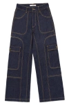 Honor The Gift High Waist Carpenter Jeans In Blue