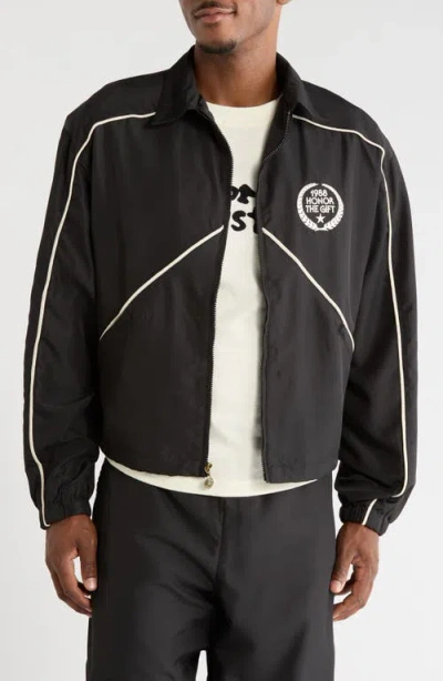 Honor The Gift Honeycomb Track Jacket In Black