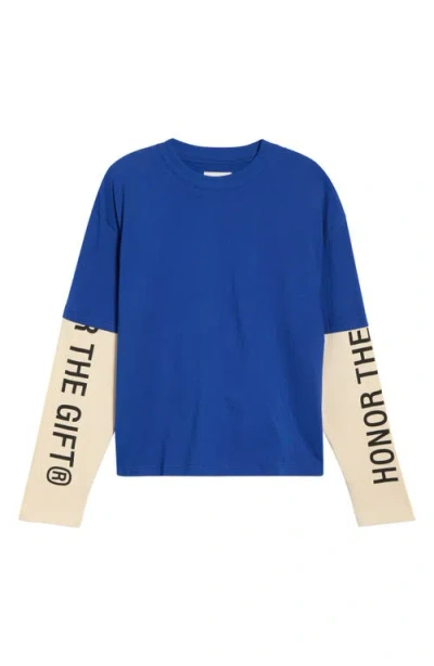 Honor The Gift Honor Double Sleeve Cotton T-shirt In Multi