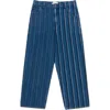 Honor The Gift Honor Inc Mixed Stripe Jeans In Dark Indigo
