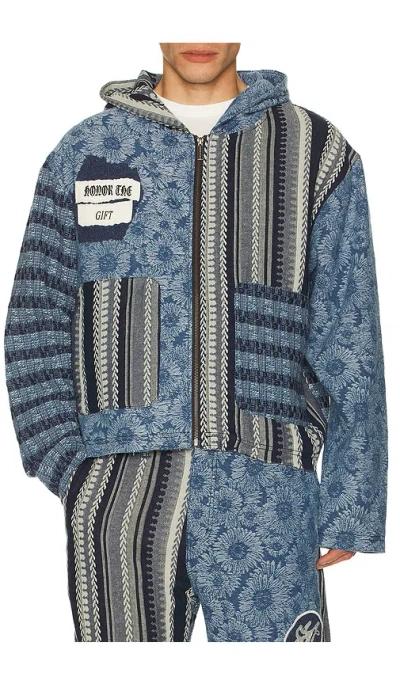 Honor The Gift Indigo Tapestry Hoodie In Multi