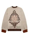 Honor The Gift Intarsia-knit Cardigan In Brown