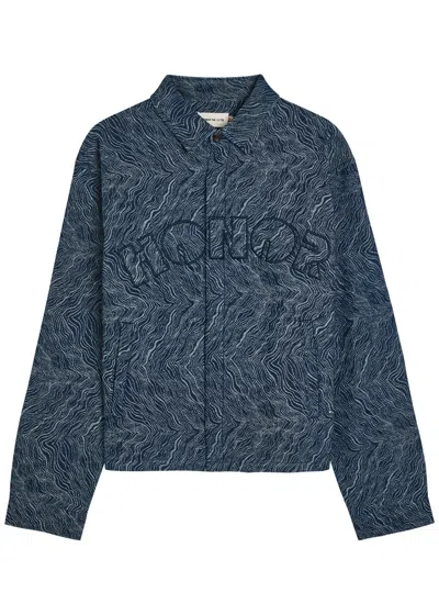 Honor The Gift Jacquard Woven Overshirt In Blue