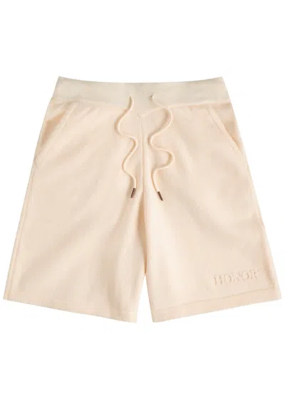 Honor The Gift Logo Brushed Knit Shorts In Neutral