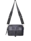 Honor The Gift Logo-closure Crossbody Bag In Gray