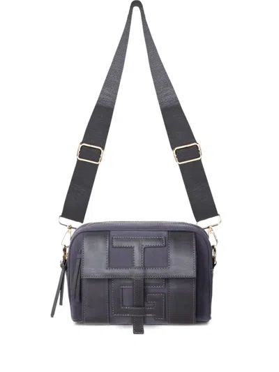 Honor The Gift Logo-closure Crossbody Bag In Gray