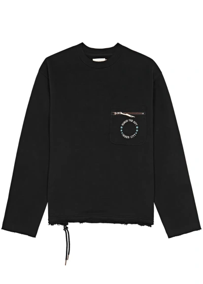 Honor The Gift Logo-embroidered Cotton Sweatshirt In Black