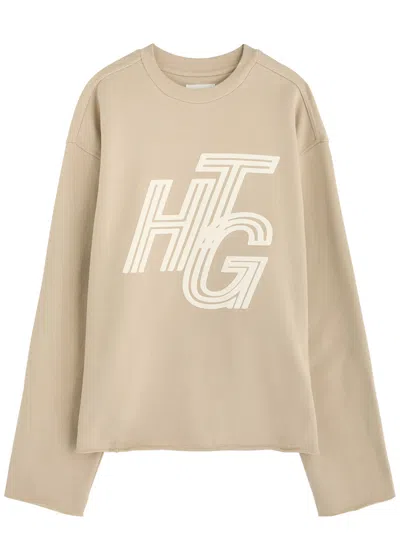 Honor The Gift Logo-print Cotton Sweatshirt In Stone