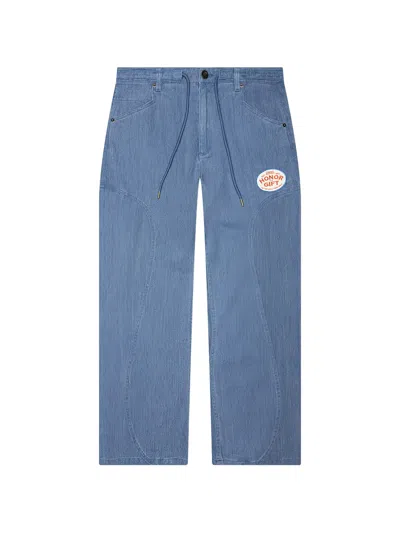 Honor The Gift Logo-patch Trousers In Blue