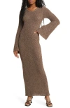 HONOR THE GIFT HONOR THE GIFT LONG SLEEVE COTTON KNIT MAXI DRESS