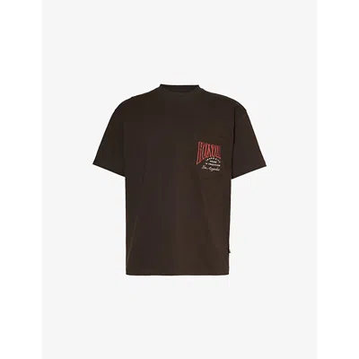 Honor The Gift Mens Black Cigar Brand-print Cotton-jersey T-shirt
