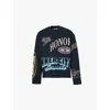 Honor The Gift Mens Black Studio Crewneck Cotton-jersey Sweatshirt In Black