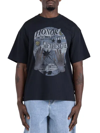 Honor The Gift Men's Gift He's Given Graphic Cotton T-shirt In Blue