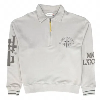 Honor The Gift Men's Prep School Henley Sweater In Grey In Gray