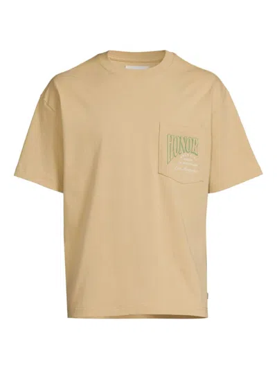 Honor The Gift Cigar Label Graphic T-shirt In Tan