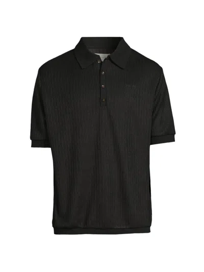 Honor The Gift Men's Pride And Tradition Knit Polo Shirt In Black