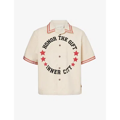 Honor The Gift Tradition Short Sleeve Snap Button Shirt In Stone