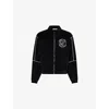 Honor The Gift Mens Black Piping Logo-embroidered Woven Track Jacket Xl In Black