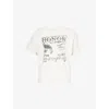Honor The Gift Mens Bone Fall Art Graphic-print Cotton-jersey T-shirt In Neutral