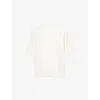 Honor The Gift Mens Bone Terry Embroidered-text Cotton T-shirt In White