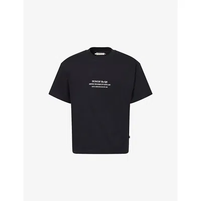 Honor The Gift Mens Black Community Embellished Cotton-jersey T-shirt