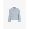 Honor The Gift Mens Light Indigo Indigo Cover Logo-embroidered Cotton-blend Shirt Xl In Blue
