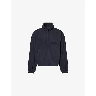 Honor The Gift Mens Black Logo-embroidered Textured Knitted Sweatshirt