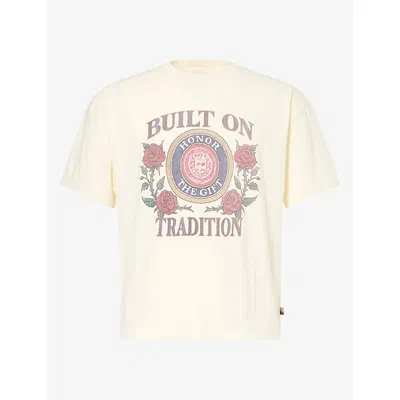 Honor The Gift Mens  Tradition Rose Graphic Cotton T-shirt In Neutral