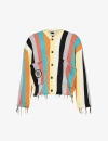 HONOR THE GIFT HONOR THE GIFT MEN'S MULTI HERITAGE STRIPED KNITTED CARDIGAN