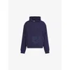 Honor The Gift Mens Navy Fall Reverse Logo-embroidered Cotton-jersey Hoody Xl In Blue