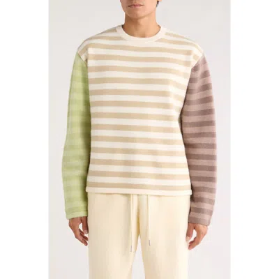 Honor The Gift Mixed Stripe Sweater In Neutral