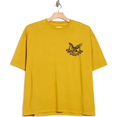 Honor The Gift Motor Oil Graphic T-shirt In Yellow