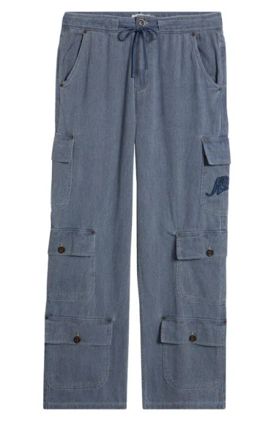 Honor The Gift Motorhead Cotton Twill Cargo Pants In Blue