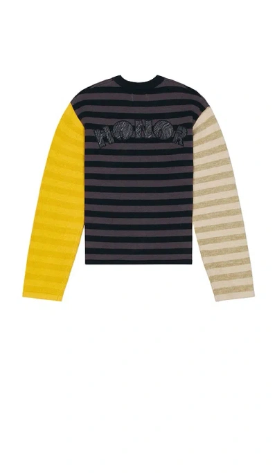 HONOR THE GIFT MULTI STRIPE CREW NECK SWEATER