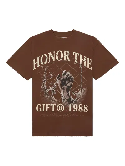 Honor The Gift Mystery Of Pain T-shirt In Brown