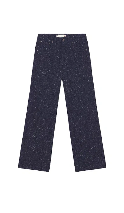 Honor The Gift Nep Yarn Wide Leg Pant In Blue