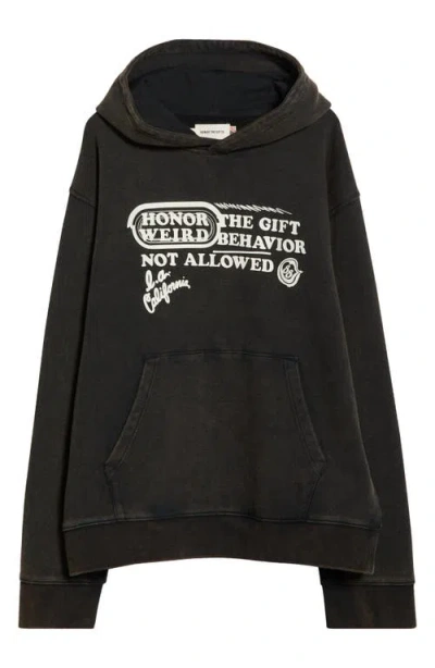 Honor The Gift Not Allowed Cotton Blend Hoodie In Black