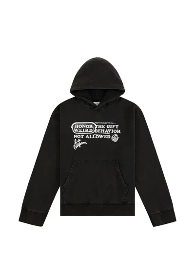 Honor The Gift Not Allowed Cotton Hoodie In Black