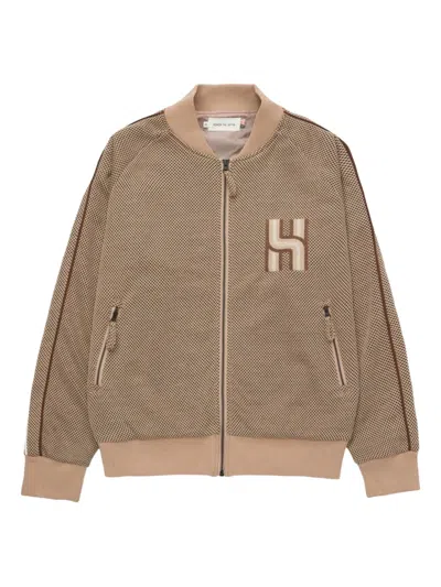 Honor The Gift Novelty Piqué-knit Track Jacket In Gold