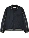 Honor The Gift Oil Head Varsity Jacket In Blue