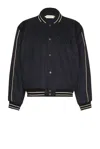 Honor The Gift Oil Head Varsity Jacket In Navy