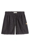 Honor The Gift Open Stitch Drawstring Shorts In Gray