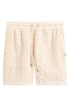 Honor The Gift Open Stitch Drawstring Shorts In Neutral
