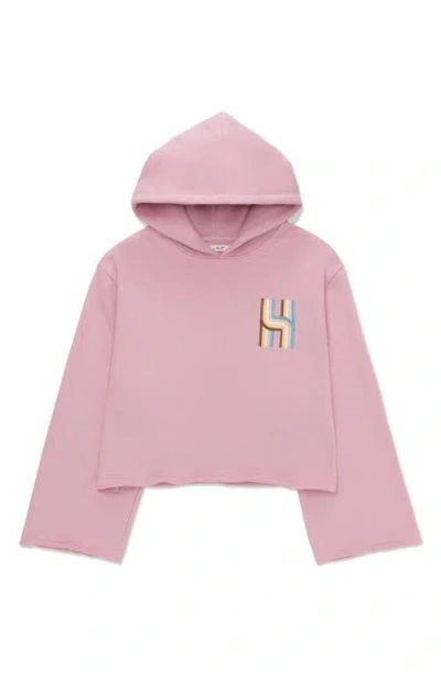Honor The Gift Oversize Cotton Graphic Hoodie In Pink
