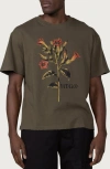 HONOR THE GIFT HONOR THE GIFT OVERSIZE TOBACCO FLOWER GRAPHIC TEE