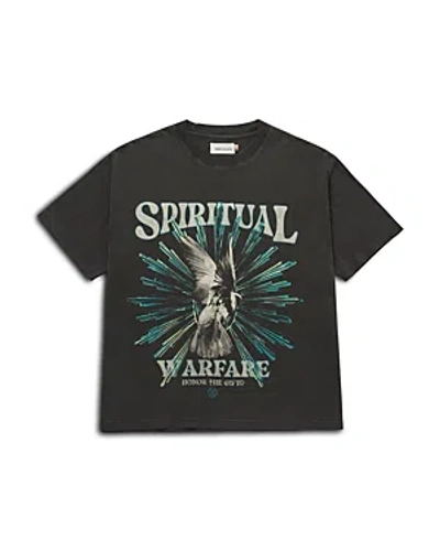 Honor The Gift Oversized Fit Spiritual Conflict Graphic Tee In Black