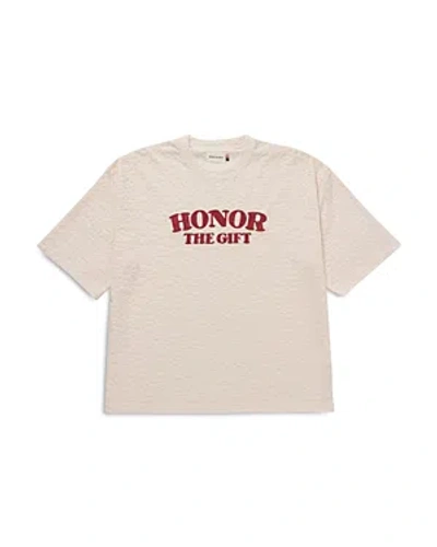 Honor The Gift Oversized Fit Stripe Box Logo Tee In Bone